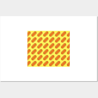 Hot Dog Pattern Posters and Art